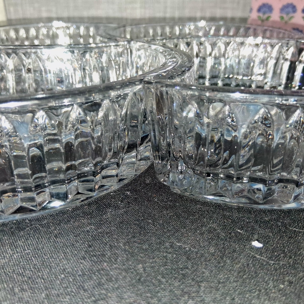 CELEBRATIONS MIKASA Set Of 4 Cresent Dishes Cresent Collection QQ411/408 CRYSTAL - Picture 2 of 16